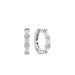 Ti Sento 'Baguette' Sterling Silver Hoop Earrings 7974ZI - Jewellery - Ti Sento - Bumbletree