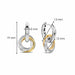 Ti Sento 'Twisted Circle' Sterling Silver & Gold Plated Earrings 7976ZY - Jewellery - Ti Sento - Bumbletree