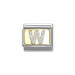 NOMINATION Classic Gold & Silver Glitter Letter W Charm - Charms - Nomination - Bumbletree