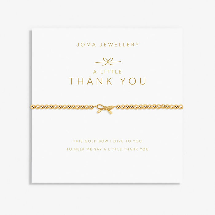 Joma Jewellery Gold A Little 'Thank You' Bracelet - Jewellery - Joma Jewellery - Bumbletree
