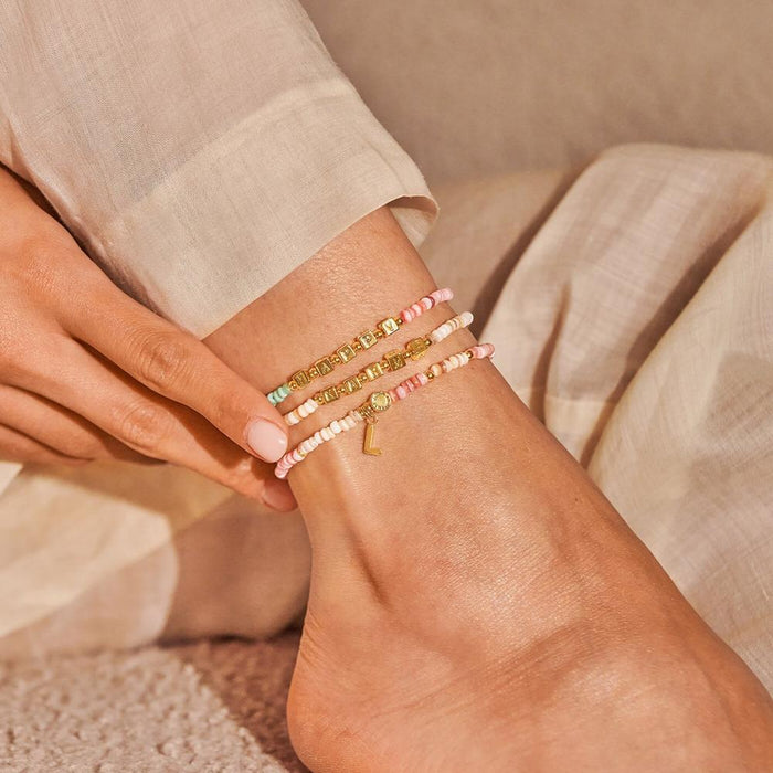 Joma Jewellery Happy Little Moments 'Love Love Love' Anklet - Jewellery - Joma Jewellery - Bumbletree