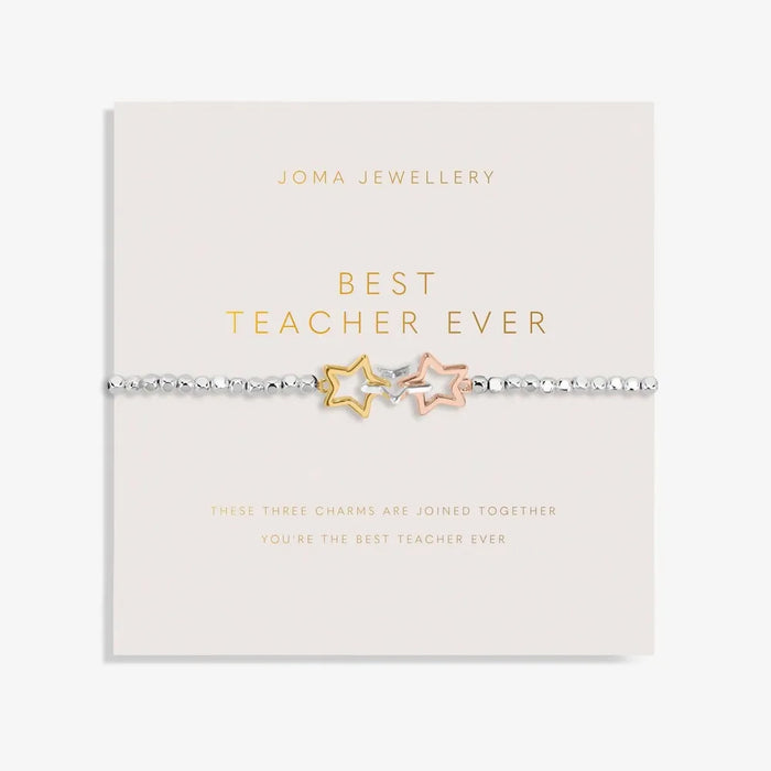 Joma Jewellery Forever Yours 'Best Teacher Ever' Bracelet - Jewellery - Joma Jewellery - Bumbletree