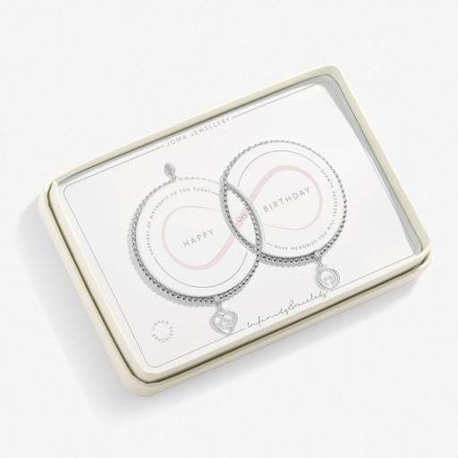 Joma Jewellery 'Happy Birthday' Linked Infinity Bracelets In Silver Plating - Jewellery - Joma Jewellery - Bumbletree