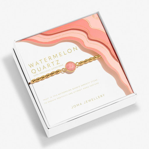 Joma Jewellery Serenity Stones Watermelon Quartz Gold Bracelet - Jewellery - Joma Jewellery - Bumbletree