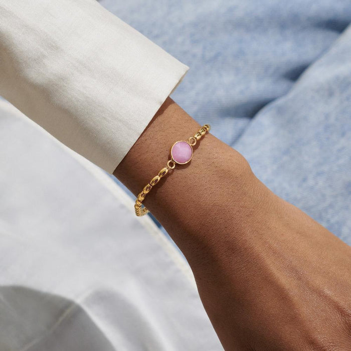 Joma Jewellery Serenity Stones Pink Jade Gold Bracelet - Jewellery - Joma Jewellery - Bumbletree