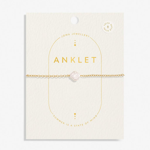 Joma Jewellery Pearl Clover Gold Anklet - Jewellery - Joma Jewellery - Bumbletree