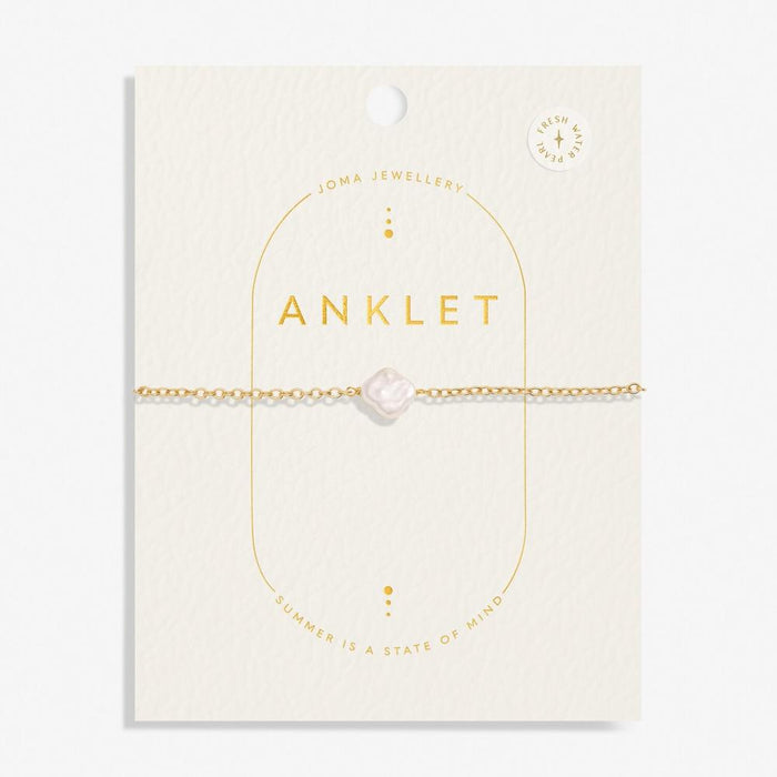 Joma Jewellery Pearl Clover Gold Anklet - Jewellery - Joma Jewellery - Bumbletree