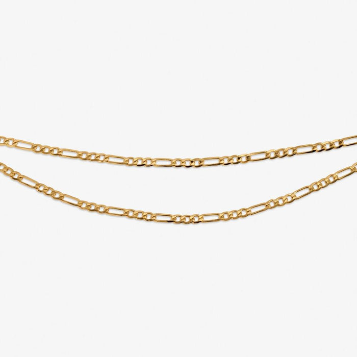 Joma Jewellery Double Figaro Gold Anklet - Jewellery - Joma Jewellery - Bumbletree