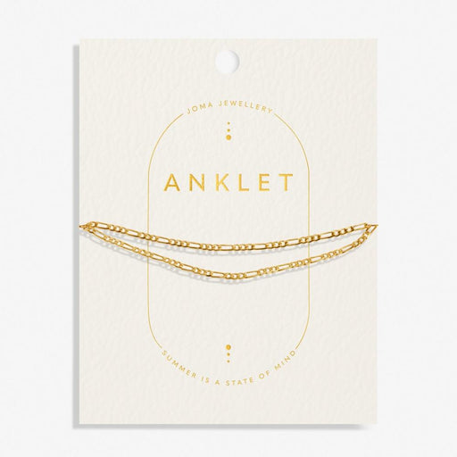 Joma Jewellery Double Figaro Gold Anklet - Jewellery - Joma Jewellery - Bumbletree