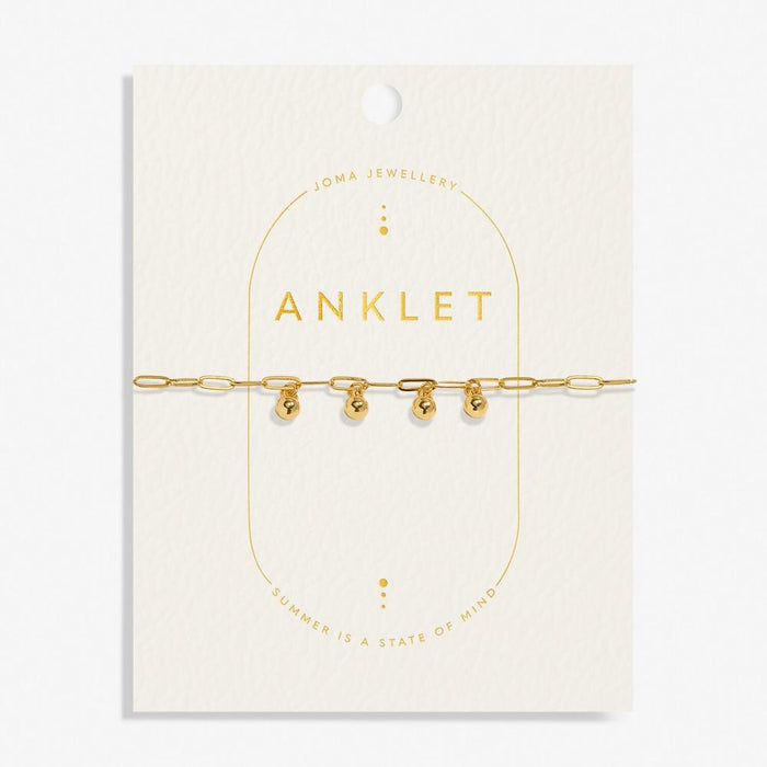 Joma Jewellery Charms Gold Anklet - Jewellery - Joma Jewellery - Bumbletree