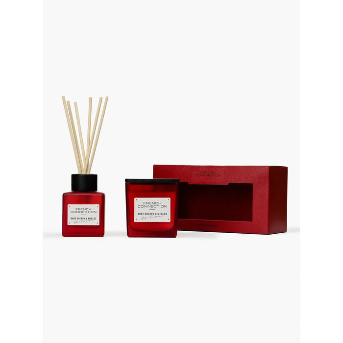 French Connection Dark Cherry Indulgence Candle & Reed Diffuser Set - Home Fragrance - French Connection - Bumbletree