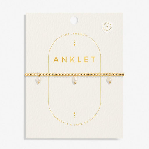 Joma Jewellery Three Pearl Gold Anklet - Jewellery - Joma Jewellery - Bumbletree