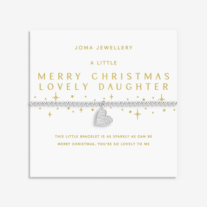 Joma Jewellery Christmas A Little 'Merry Christmas Lovely Daughter' Bracelet - Jewellery - Joma Jewellery - Bumbletree