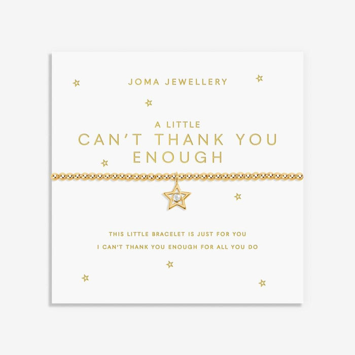 Joma Jewellery Gold A Little 'Can't Thank You Enough' Bracelet - Jewellery - Joma Jewellery - Bumbletree