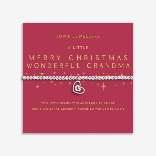 Joma Jewellery Christmas A Little 'Merry Christmas Wonderful Grandma' Bracelet - Jewellery - Joma Jewellery - Bumbletree