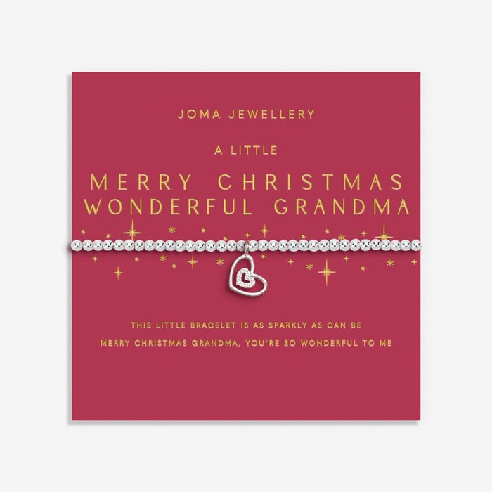 Joma Jewellery Christmas A Little 'Merry Christmas Wonderful Grandma' Bracelet - Jewellery - Joma Jewellery - Bumbletree