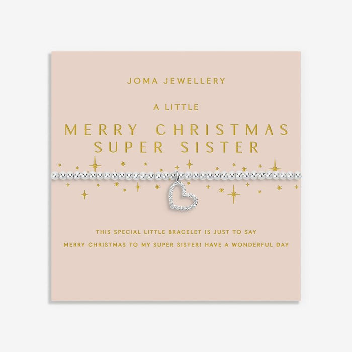 Joma Jewellery Christmas A Little 'Merry Christmas Super Sister' Bracelet - Jewellery - Joma Jewellery - Bumbletree
