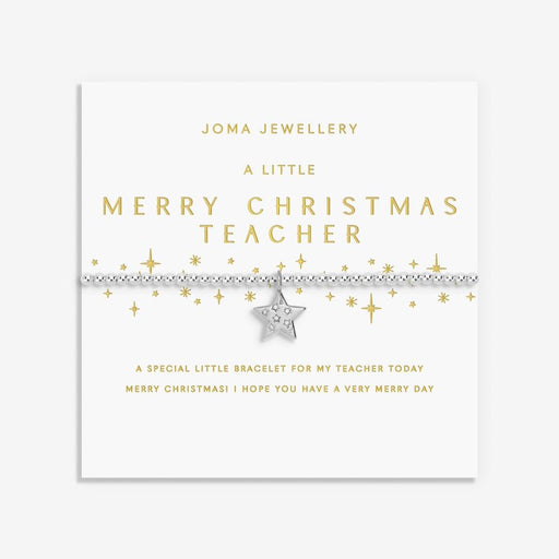 Joma Jewellery Christmas A Little 'Merry Christmas Teacher' Bracelet - Jewellery - Joma Jewellery - Bumbletree