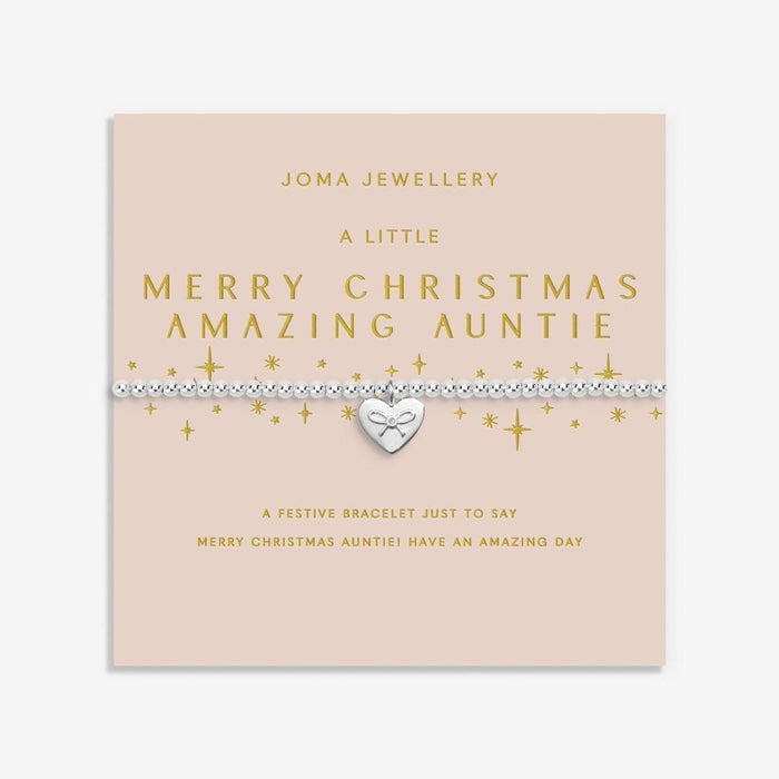 Joma Jewellery Christmas A Little 'Merry Christmas Amazing Auntie' Bracelet - Jewellery - Joma Jewellery - Bumbletree
