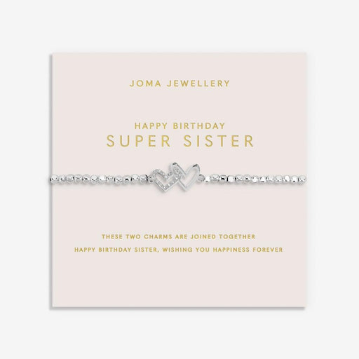 Joma Jewellery Forever Yours 'Happy Birthday Super Sister' Bracelet - Jewellery - Joma Jewellery - Bumbletree