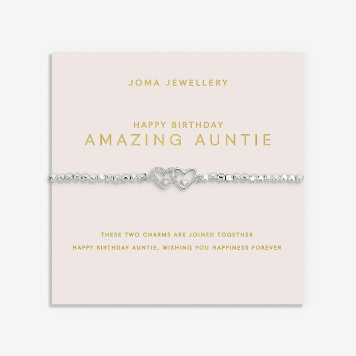 Joma Jewellery Forever Yours 'Happy Birthday Amazing Auntie' Bracelet - Jewellery - Joma Jewellery - Bumbletree
