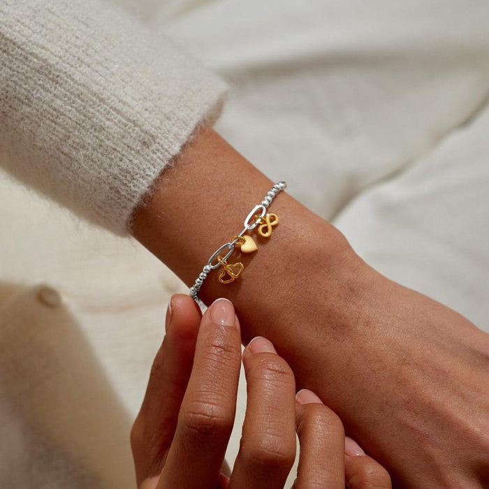 Joma Jewellery Bracelet Bar Infinity Heart Charms Bracelet