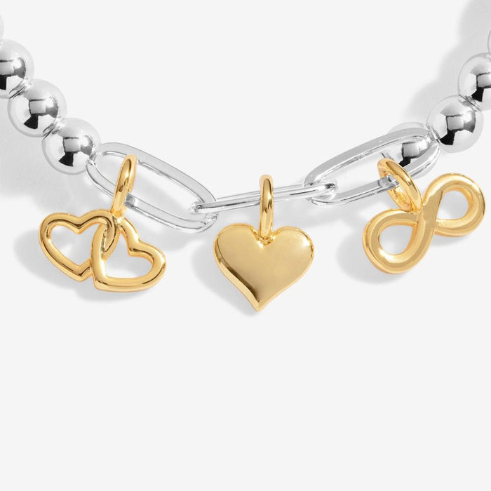 Joma Jewellery Bracelet Bar Infinity Heart Charms Bracelet