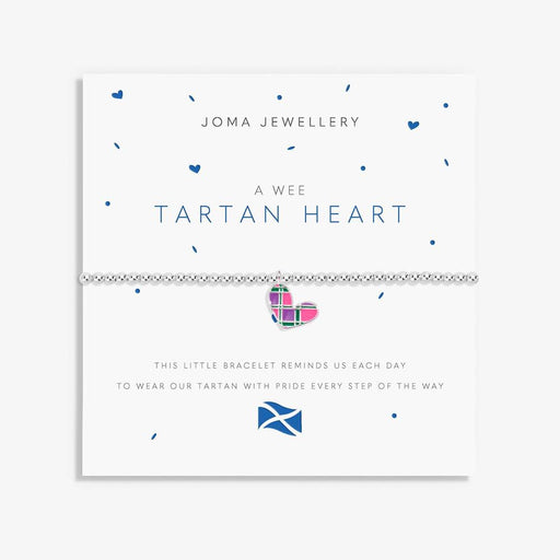 Joma Jewellery A Wee Pink 'Tartan Heart' Bracelet - Jewellery - Joma Jewellery - Bumbletree