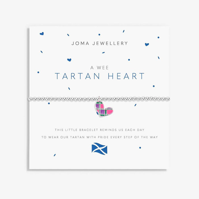 Joma Jewellery A Wee Pink 'Tartan Heart' Bracelet - Jewellery - Joma Jewellery - Bumbletree