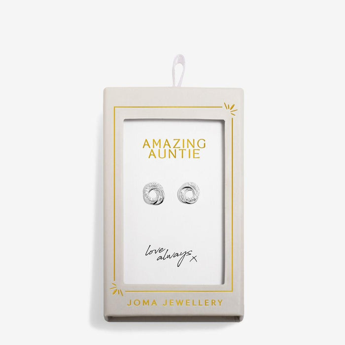 Joma Jewellery Moments To Shine 'Amazing Auntie' Stud Earrings - Jewellery - Joma Jewellery - Bumbletree