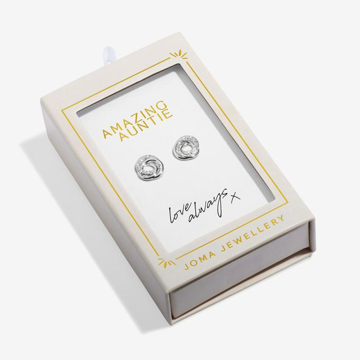 Joma Jewellery Moments To Shine 'Amazing Auntie' Stud Earrings - Jewellery - Joma Jewellery - Bumbletree