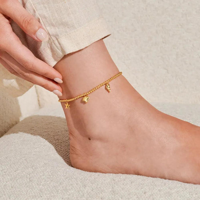 Joma Jewellery Shell Charms Gold Anklet - Jewellery - Joma Jewellery - Bumbletree