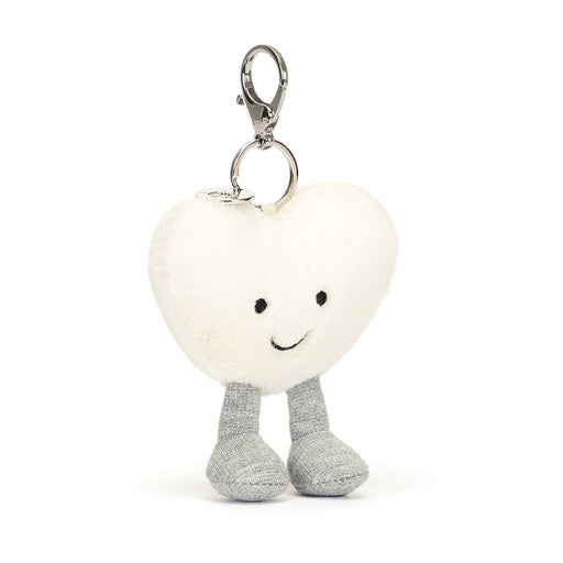 Jellycat Amuseable Cream Heart Bag Charm - Plush - Jellycat - Bumbletree