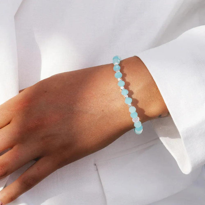 Life Charms 'Happy Birthday' Blue Crystal Affirmation Bracelet - Jewellery - Life Charms - Bumbletree