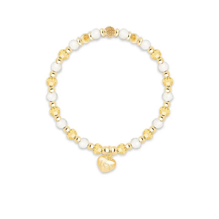 Life Charms 'Happy Birthday Bestie' Yellow Crystal Affirmation Bracelet - Jewellery - Life Charms - Bumbletree