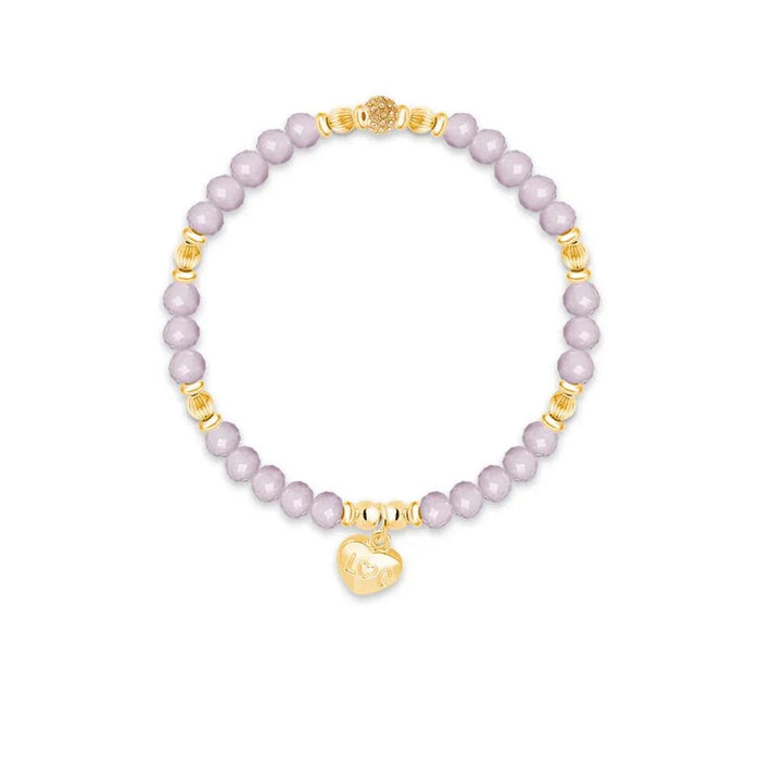 Life Charms 'Thinking Of You' Purple Crystal Affirmation Bracelet - Jewellery - Life Charms - Bumbletree