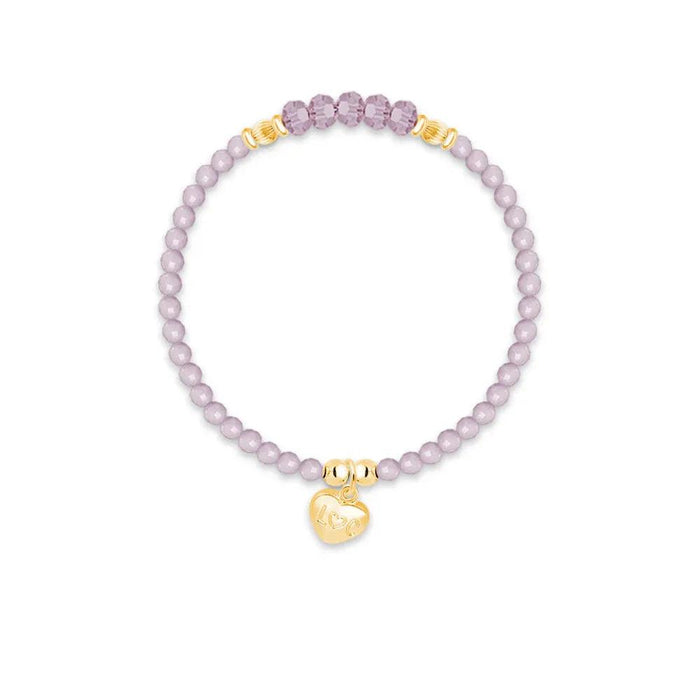 Life Charms 'Happy Birthday Bestie' Purple Crystal Affirmation Bracelet - Jewellery - Life Charms - Bumbletree