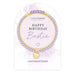 Life Charms 'Happy Birthday Bestie' Purple Crystal Affirmation Bracelet - Jewellery - Life Charms - Bumbletree