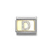 NOMINATION Classic Gold & Silver Glitter Letter D Charm - Charms - Nomination - Bumbletree