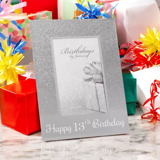 Happy 13th Birthday Glitter Mirror Photo Frame 4x6 - Gifts - Bumbletree - Bumbletree