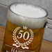 'Happy 50th Birthday' Glass Beer Tankard - Gifts - Bumbletree - Bumbletree