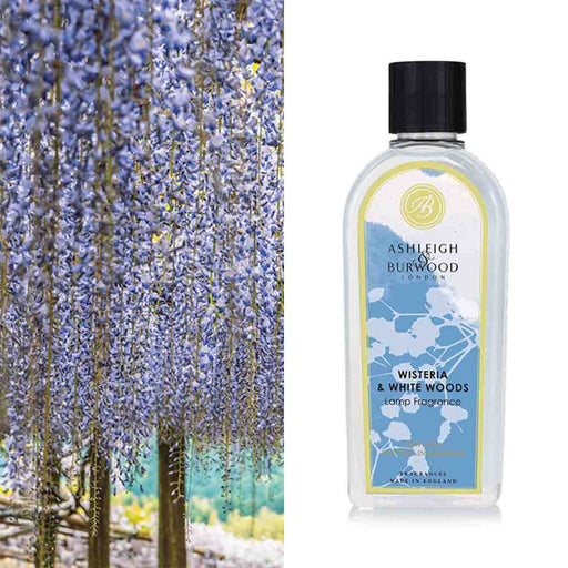 Ashleigh & Burwood: Lamp Fragrance - Wisteria & White Woods 500ML - Home Fragrance - Ashleigh & Burwood - Bumbletree
