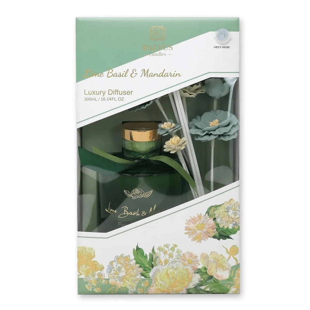 Baltus Sences Floral Reed Diffuser - Lime Basil & Mandarin 300ml ...