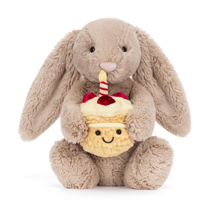 Jellycat Bashful Beige Bunny 'Birthday' - Plush - Jellycat - Bumbletree