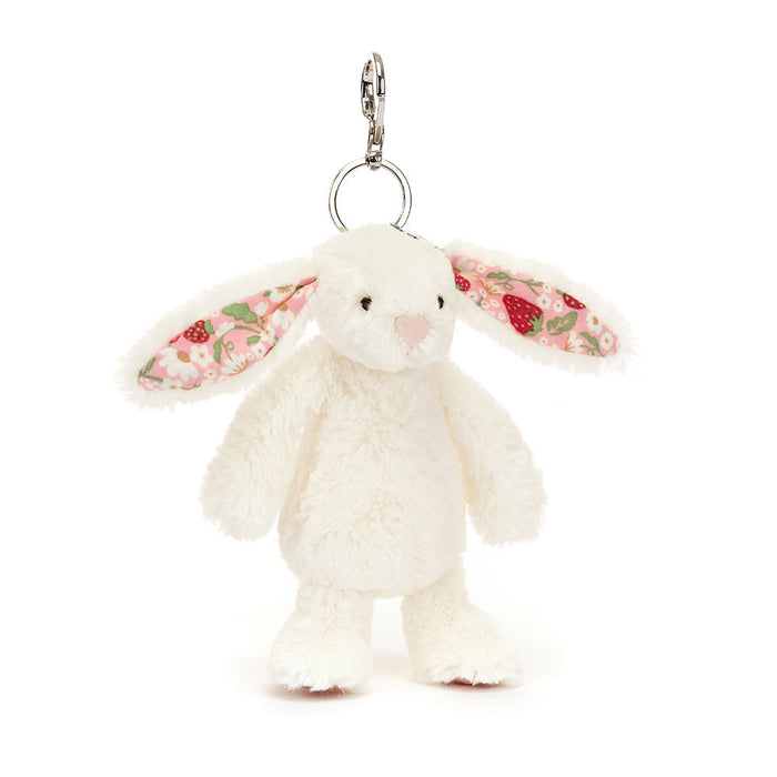 Jellycat Blossom Cream Bunny 'Berry' Bag Charm - Plush - Jellycat - Bumbletree