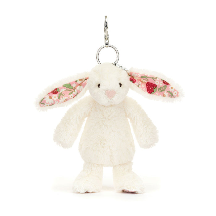 Jellycat Blossom Cream Bunny 'Berry' Bag Charm - Plush - Jellycat - Bumbletree