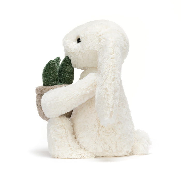 Jellycat Cream Bunny with Plant - Plush - Jellycat - Bumbletree