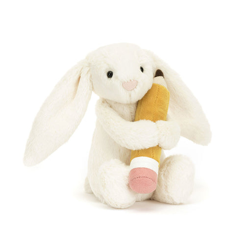 Jellycat Bashful Bunny With Pencil - Plush - Jellycat - Bumbletree