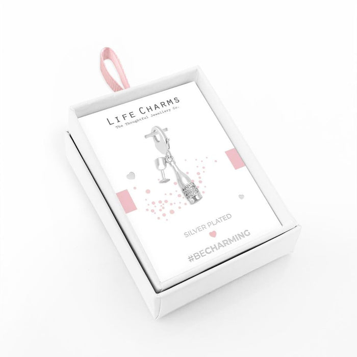 Life Charms Wine Bottle & Glass Charms - Jewellery - Life Charms - Bumbletree