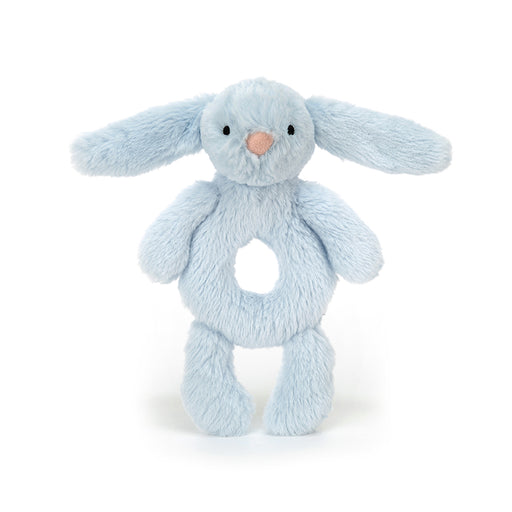 Jellycat Bashful Blue Bunny Ring Rattle - Plush - Jellycat - Bumbletree